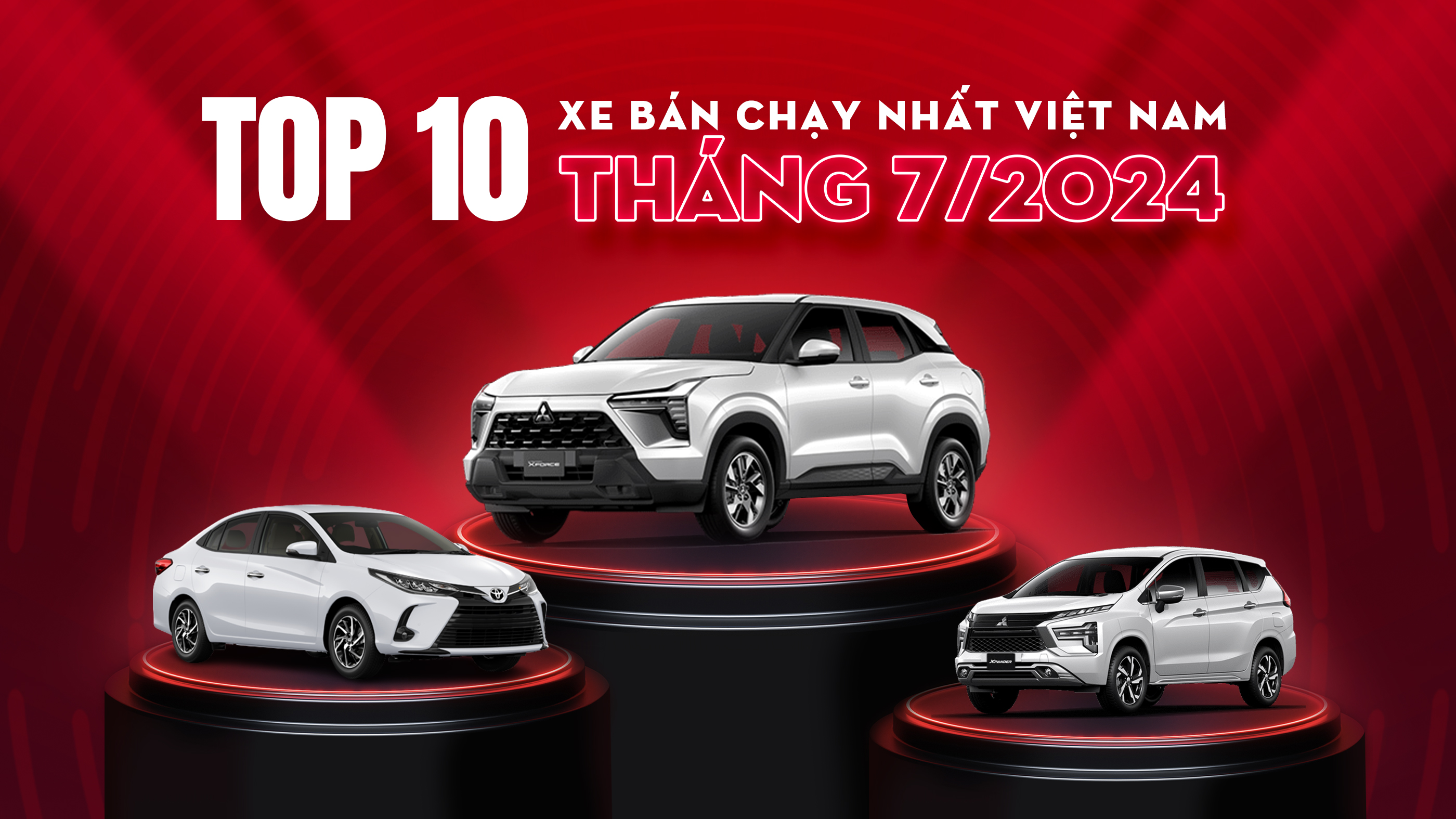 TOP 10 Ô TÔ BÁN CHẠY NHẤT VIỆT NAM THÁNG 7/2024